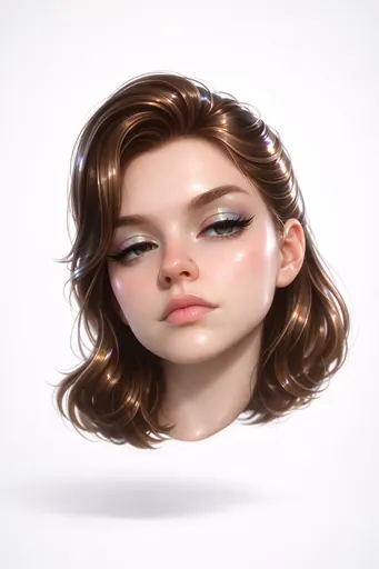 3D glamour doll portrait, high-gloss plastic doll aesthetic, perfectly styled hair and makeup, fashion doll toy come to life