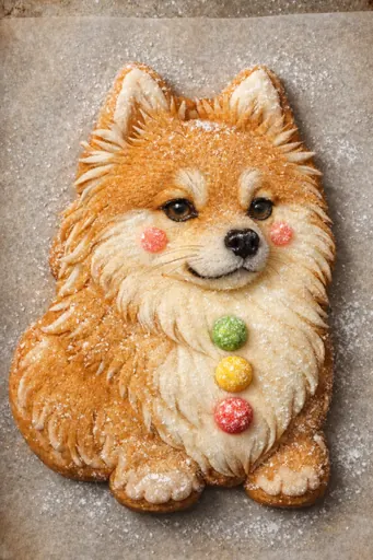 Using the provided image as reference, create a tasty, perfectly formed sugar cookie decorated with smooth royal icing based on the subject or image. If the image contains a person, render a simplified icing likeness of their face that clearly resembles them while remaining non-photorealistic; if the image contains an object, animal, or scene, translate its most recognizable features into a friendly royal-icing design using the same logic. The cookie should be stamped in a simple, easy-to-cut silhouette, with the design piped entirely in feasible royal-icing shapes—chunky, smooth lines rather than fine illustration detail, minimal shading, and clean, confident outlines like those used by a skilled cookie artist. Colors should be vibrant, playful, and holiday-friendly without needing to follow real-world color accuracy. Add small, simplified seasonal accents such as holly, snowflakes, sparkles, a scarf, or a beanie rendered as basic piped shapes, avoiding anything overtly religious or denominational. The final result should feel cute, approachable, and clearly edible, emphasizing handcrafted charm, clarity, and a strong resemblance achieved through simplified, piped decoration rather than realism.